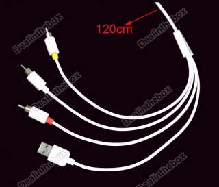 Multi function AV TV RCA USB Video Cable for iPod Nano Video Touch 