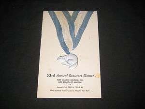 Fort Orange Council, Albany, NY 1963 Silver Beaver & Dinner Program 