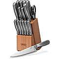 Stainless Steel/ Bamboo 16 piece Knife Set Today 