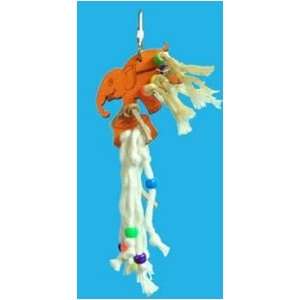 Zoo Max DUS243WXS Elephant 6 in X Small Wood Bird Toy Assorted Colors 