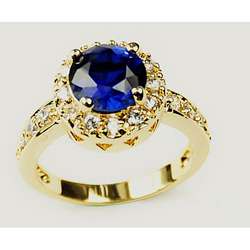 14k Yellow Gold Overlay Solitaire Ring  Overstock