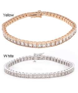 14k Gold 5ct Diamond Tennis Bracelet (I J, SI2 )  Overstock