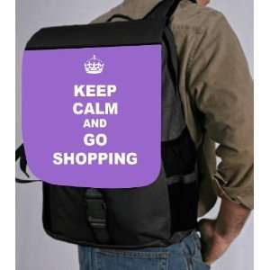  Keep Calm and Go Shopping   Violet Color Back Pack 