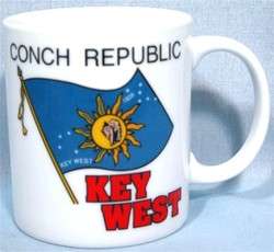Key West Beverage Mug Conch Republic Flag SALE  