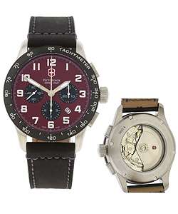 Swiss Army Mens Air Boss Mach 6 Red Dial Watch  Overstock