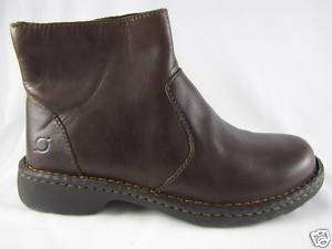 BORN WOMENS CORBIE BROWN ANKLE BOOTS BOOTIES SHOES 6  