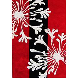 Hand tufted Metro Classic Red/Black Wool Rug (8 x 10)  Overstock 