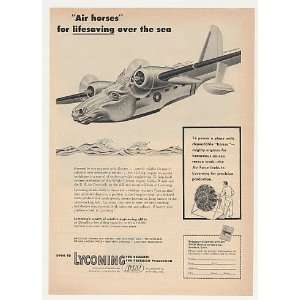  1953 Air Horse Sea Plane Avco Lycoming Artzybasheff Print 