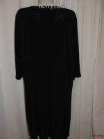   STYLE Black V neck 3/4 Sleeve Front Pocket Dress Plus Size 3X  