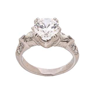 Tacori Platinum CZ and 4/5ct TDW Diamond Engagement Ring (G, VS) (Size 