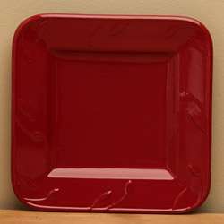   Housewares Sorrento Ruby Red Square Plates (Set of 4)  Overstock