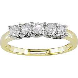 14k Two tone Gold and 1/2ct TDW Diamond Ring (H I, I1 I2)  Overstock 