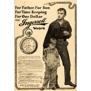   Vintage Ad Dollar Robt. Ingersoll Watch Father Son   Original Print Ad