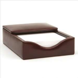   726 58 Old Leather Flip Top Memo Box in Dark Brown 