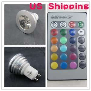 3w Remote Control Gu10 16 Color RGB LED Bulb Light 85 265v Spotlight 