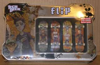 Tech Deck ~ Collector Tin with 4 Boards ~ FLIP  