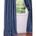 Signature Winter Blue Textured Silk 108 inch Curtain Panel