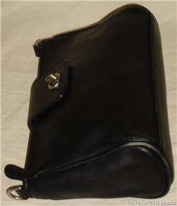 COACH Black Leather Crossbody Bag Shoulder Purse Style 9154 Nickel 