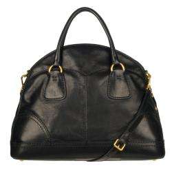 Prada Cervo Shine Leather Bowler Bag  