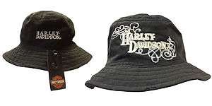 Harley Davidson Hat Harley Bucket Hat Distressed Hat HD Hat  