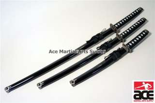 Black Classic Japanese Samurai Katana Sword Set Sword  