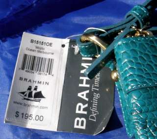 New Brahmin Ocean Blue Melbourne Cross Body Handbag Purse B15151OE 