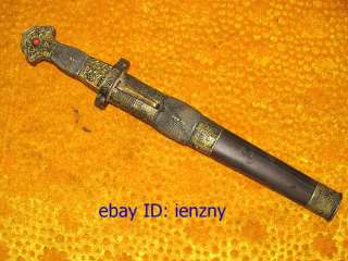 Vintage Tibetan Dagger Hunting Trip Knife Sword Sharp#032  