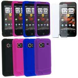 piece Silicone Cases/ Screen Protectors for HTC Droid Incredible 