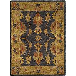 Hand knotted Heirloom Charcoal Jute Rug (9 x 12)  
