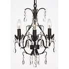 New! CHANDELIER WROUGHT IRON CRYSTAL CHANDELIERS H18
