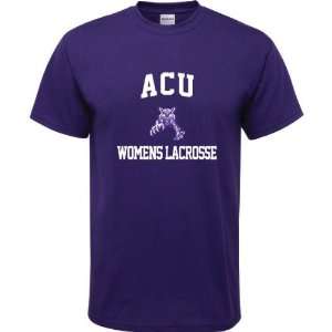 Abilene Christian Wildcats Purple Youth Womens Lacrosse Arch T Shirt 