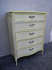 FRENCH PAINTED CHERRY CHEST OF DRAWERS BY HENREDON # 1471