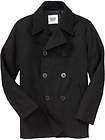 NEW nwt Mens OLD NAVY Black Wool Blend Pea Coat Jacket   Size M 