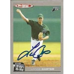  Lance Carter Signed Tampa Bay Rays 2004 Total Card