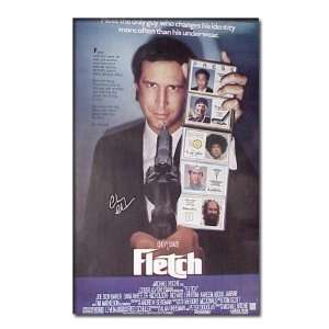  Chevy Chase Signed Fletch Movie Poster