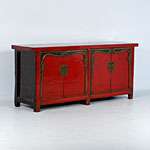 Original Painted Antique Chinese Sideboard Console Cabinet Circa 1840 