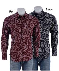 Ted Baker Mens Western style Paisley Print Shirt  Overstock