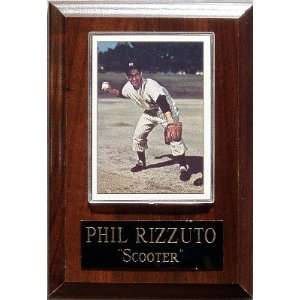  Phil Rizzuto 4 1/2x 6 1/2 Cherry Finished Plaque: Sports 