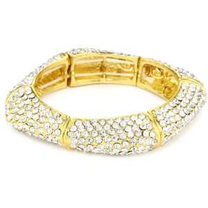 Amrita Singh Victorian Austrian Crystal with Square 18k Gold Plated 