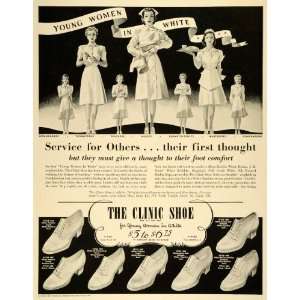 1941 Ad Juvenile Shoe Corp America Clinic Footwear Women Workers White 