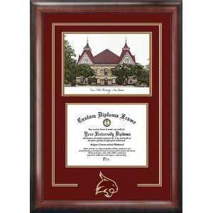 Texas State Bobcats Spirit Diploma Frame with Campus Image 