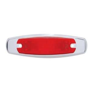 Red 12 LED Truck Trailer Side Marker Clearance Light / Stainless Steel 