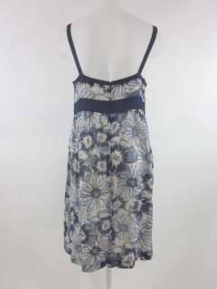 VINCE Blue White Floral Knee Length Dress Sz 10  