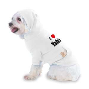  I Love/Heart Yahir Hooded T Shirt for Dog or Cat X Small 