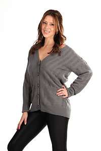 Queen of Evil   E.vil Cashmere Serrated Sweater / Cardigan Grey Size 