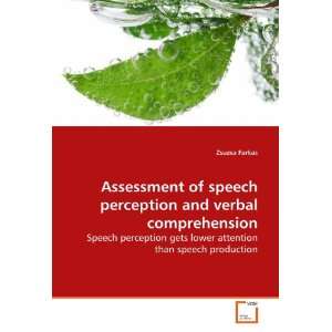com Assessment of speech perception and verbal comprehension Speech 