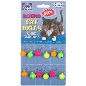  Neon Cat Bells (12pc) (Catalog Category Cat / Cat Toys 