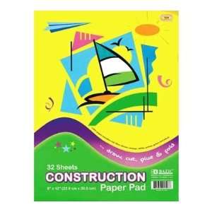   32 Ct. 9 X 12 Construction Paper Pad, Case Pack 48