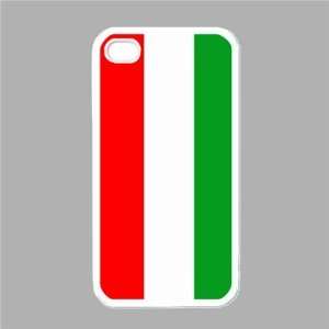Hungary Flag White Iphone 4   Iphone 4s Case