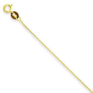14k Yellow Gold 20in .5mm Box Chain. Gold Weight  1.12g.  